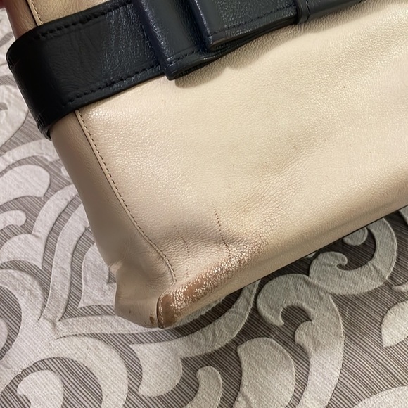 Kate Spade Quinn Villabella Cream and Navy Handbag - Picture 5 of 9